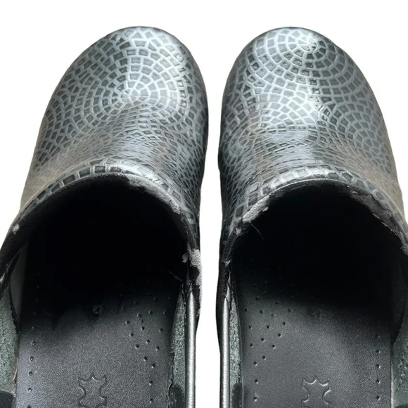 Dansko - Charcoal Anaconda Pro XP Leather Career Nursing Mules Clogs Sz 42 - Picture 11 of 12
